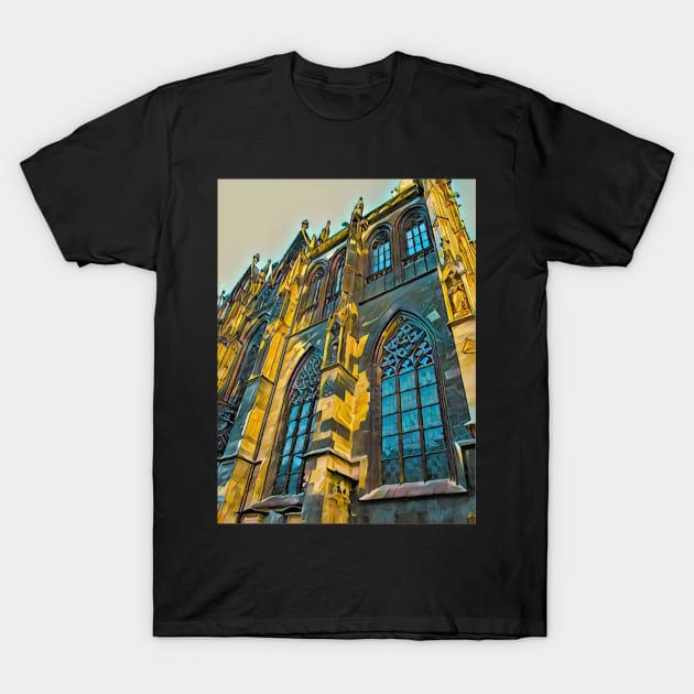 Gothic Church T-Shirt by StewStudio